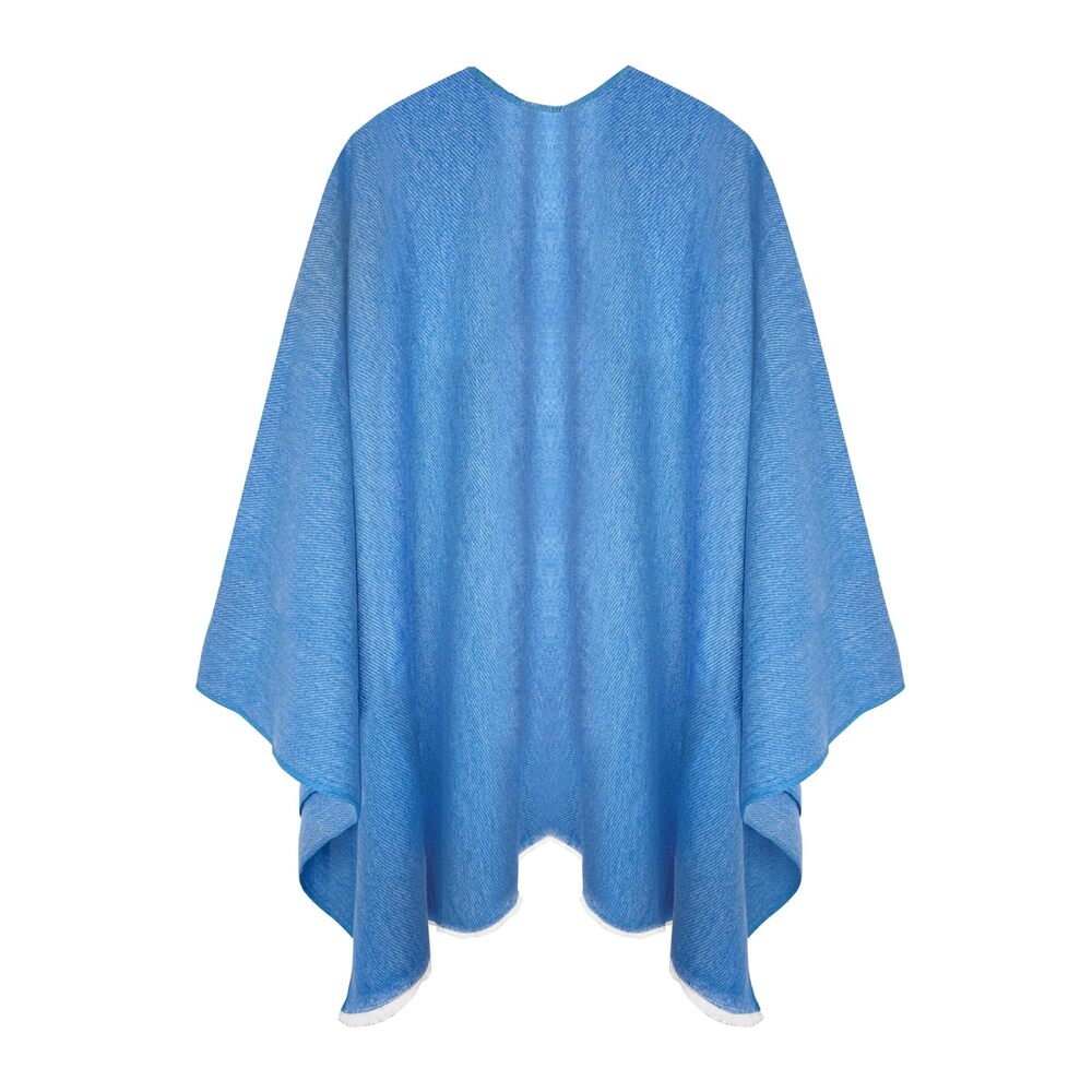 2862 Women's Shawl Wraps Open Front Poncho Cape Oversized Scarves(blue) - Picture 4 of 6